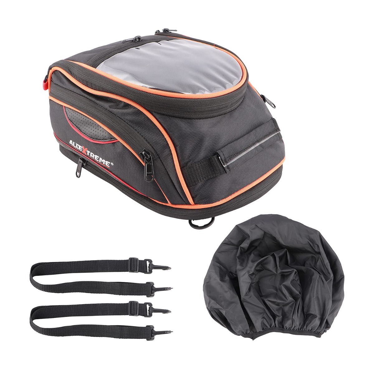 Textile Magnetic Motorcycle Tank Bag with Clear Window - SaddleBag Depot