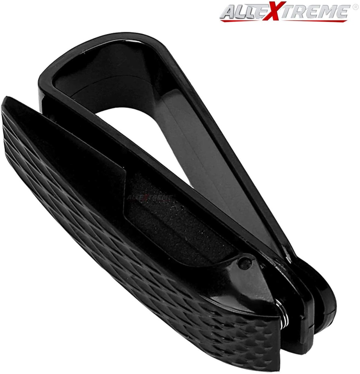 AllExtreme EXCGHB1 Car Sunglass Holder Eyeglasses Storage Fastener Sun  Visor Clip On Glass Cases for SUVs (Black)