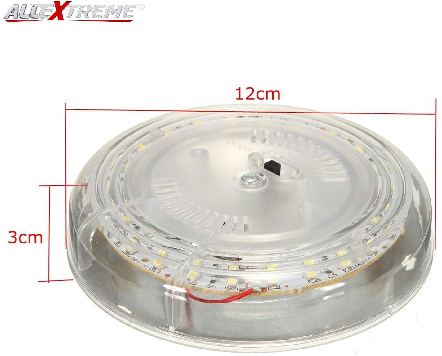 AllExtreme EXGT680 24 LED Car Interior Dome Light Round SUV Roof Reading  Roof Indoor Ceiling Lamp (12V, White)