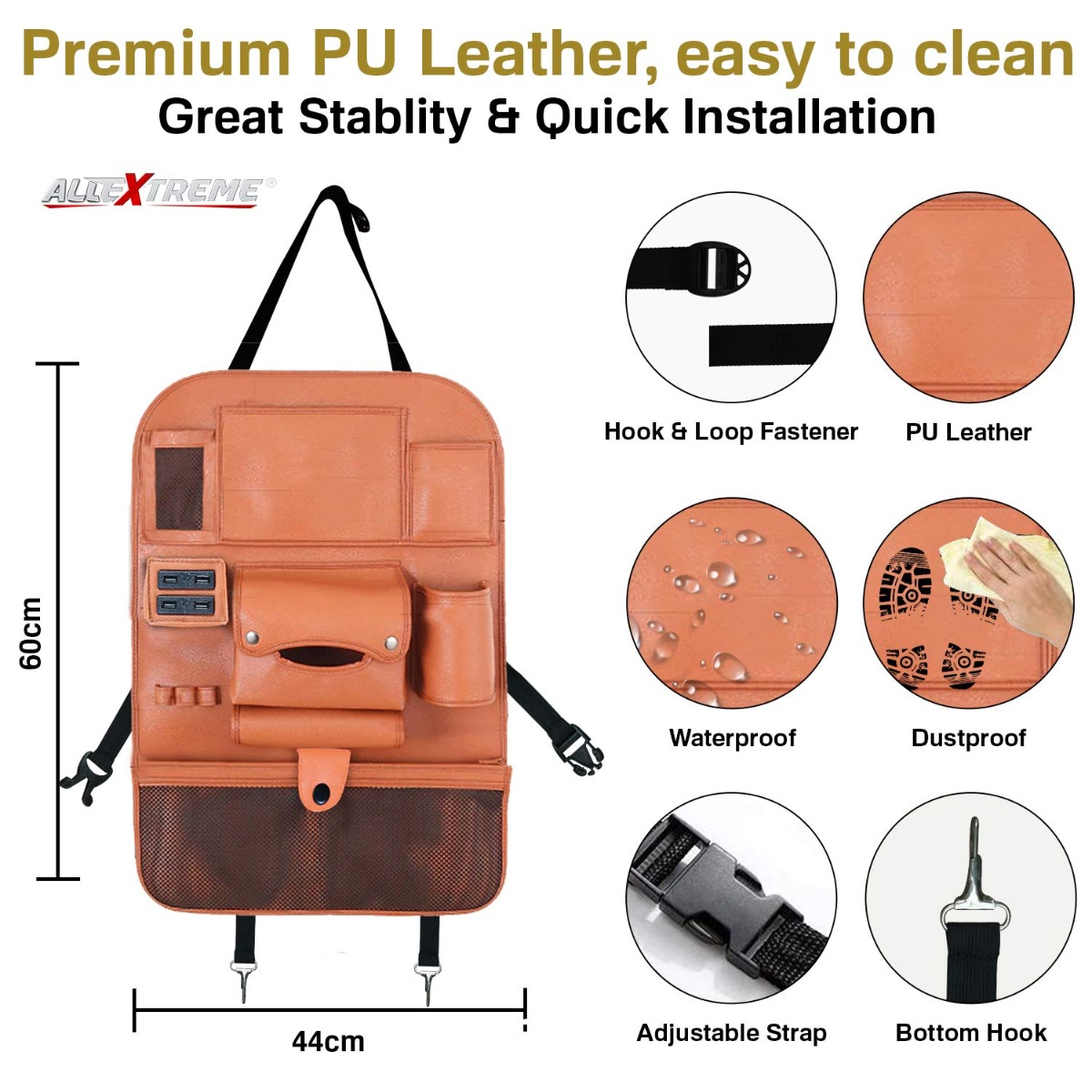 PU Leather Car Back Seat Organizer at Rs 80/piece in Delhi