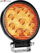 Allextreme EX9RY1P 9 LED Round Fog Light Waterproof Led Work light With Mounting Brackets for Cars and Motorcycle (27W, Yellow, 1Pc)