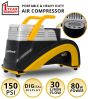 AllExtreme AE-T1S Portable Electric Auto Air Compressor Tire Inflator with Digital Pressure Gauge and 3 High Air Flow Nozzles (150 PSI)