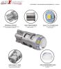 Allextreme EXTSBCW Universal T10 LED Parking Light 5630 CMD Super Bright Interior Pilot License Plate Dome Indicator Lamp Bulb for Car Bike and Motorcycle (3W, Silver, 2 PCS)