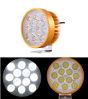 Allextreme EX24W1PW 12 LED Round Fog Light Waterproof Spot Beam Off Road Driving Lamp for Motorcycle and Cars (24W, White, 1PC)