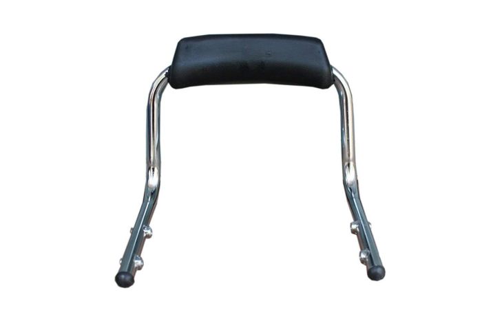 Allextreme EXGTRU6 Motorcycle Heavy Metal Cushion Backrest Passenger Rear Seat Rest Support Compatible for BS3 and BS4 Model Bullet 350cc and 500cc