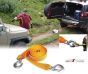 AllExtreme EXCTR1 Car Tow Rope Straps with Hooks-3 Tons 3 Meters (9.84ft) High Strength Cable Cord Heavy Duty Recovery Securing Accessories for Cars Trucks (Color may Vary)