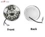 Allextreme EX9LHG1 7 Inch Round 9 LED White Headlight with High/Low DRL Fog Lamp for Motorcycle Bikes and Cars (45W, White & Red, 1 PC)