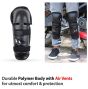 AllExtreme EXKGT4P Breathable Adjustable Knee Shin & Elbow Pads Motorcycle Racing Riding Unisex Knee Guard Armor Protective Gear with Microfiber Towel