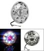 Allextreme EX9LHG1 7 Inch Round 9 LED White Headlight with High/Low DRL Fog Lamp for Motorcycle Bikes and Cars (45W, White & Red, 1 PC)