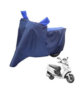 Allextreme S-7009 Full Bike Body Cover Water Resistant Dustproof Rustproof UV Protection Cover Compatible for Activa Maestro Scooty and All Two Wheeler Scooter (Navy Blue & Blue, Small)