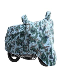 AllExtreme 100% Tested Waterproof Bike Body Cover Dustproof Indoor Outdoor UV Protection Rain Cover Compatible for Splendor Platina HF-Deluxe and Upto Pulsar 180cc Size (Army Green, Medium)