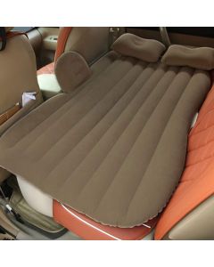 Allextreme Multifunctional Inflatable Car Bed Mattress with Two Air Pillows, Car Air Pump and Repair Kit for Travel, Trips, Camping, Picnic, Pool & Beach|Universal Fit (Beige)