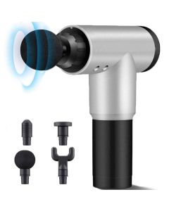 Allextreme HF-280 Cordless Rechargeable Handheld Percussion Massage Gun Deep Tissue Massager with Quiet, 6 Speed High-Intensity Vibration and 4 Massage Heads