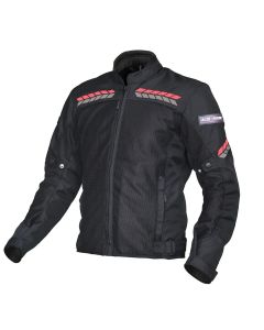 Allextreme SPEEDO Unisex All weather Adult Motorcycle Riding Jacket with Impact Protection Back & Elbow Guard Reflective Stickers and Abrasion Resistance (2XL, Red & Black)