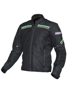 Allextreme SPEEDO Unisex All weather Adult Motorcycle Riding Jacket with Impact Protection Back & Elbow Guard Reflective Stickers and Abrasion Resistance (L, Neon Green)