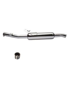 AllExtreme EX043B Angular Model Empty Free Flow Stylish Exhaust Silencer with Bush Compatible for Motorcycles (Chrome)