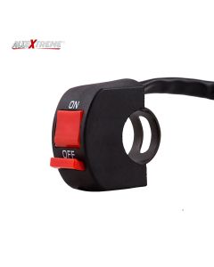 AllExtreme EXHBS98 Handle Bar Switch Toggle On Off Headlight Switch for Lightning Push Button for Motorcycles Bicycle Motorbike ATVs Scooters & Snowmobiles (Red)