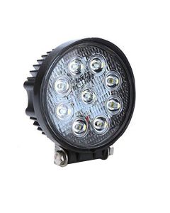AllExtreme EX4ROF1 9 LED Round Fog Light 4 Inch Waterproof Flood Lamp with Mounting Brackets for Cars and Motorcycle (27W, White Light, 1 PC)