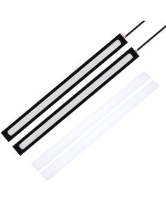 AllExtreme EXDRL2B Universal Ultra Bright Daytime Running LED Lights Waterproof Slim Chip COB LEDs Strip DRL Lamp for Cars (6W, Ice Blue Light, 2 PCS)