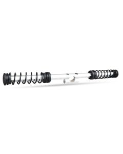 AllExtreme EXSRLS Heavy Duty Single Rod Leg Guard Front Bike Safety Crash Bar with Stylish Black Spring Compatible for BS3 and BS4 Model Royal Enfield Bullet 350cc and 500cc (Chrome)