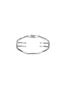 AllExtreme EXCHDLG Heavy Duty Stainless Steel 8 Bend Leg Guard Front Bike Safety Crash Bar Compatible for BS3 and BS4 Model Royal Enfield Bullet 350cc and 500cc (Chrome)