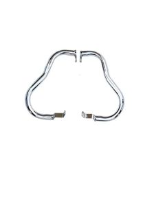 AllExtreme EXBSLG1 2 Rod Bike Rear Leg Guard Back Side Safety Crash Bar Compatible with BS3 and BS4 Model Royal Enfield Bullet 350cc and 500cc (Chrome)