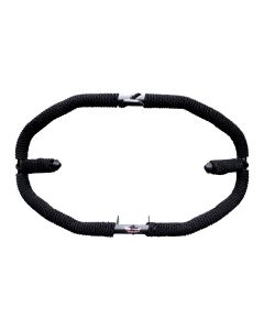 AllExtreme Heavy Duty Metal with Rope Stylist Real Customized 8 Bend Black Rope Safety Leg Crash Guard for Royal Enfield Bullet Classic 350/500, Standard and Electra