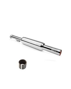 Allextreme EXLS19 Long Punjabi Empty Silencer with Bush Compatible for Royal Enfield BS3 and BS4 Model Bullet 350cc and 500cc (Chrome)