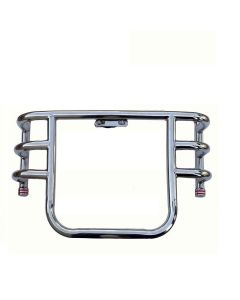 AllExtreme EXAFLGC Heavy Duty Metal Stainless Steel Air Fly Leg Guard Front Bike Safety Crash Bar Compatible for BS3 and BS4 Model Royal Enfield Bullet 350cc and 500cc (Chrome)