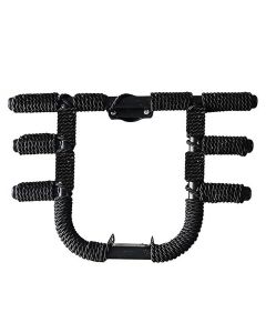 AllExtreme EX3RLGR Heavy Duty Metal Stainless Steel 3 Rod Leg Guard Front Bike Safety Crash Bar with Black Rope Compatible for BS3 and BS4 Model Royal Enfield Bullet 350cc and 500cc (Black)