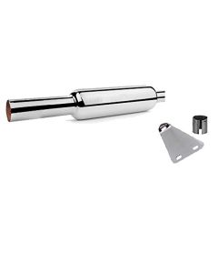 AllExtreme EX002 Empty Silencer Exhaust with Bush Compatible for Royal Enfield BS3 and BS4 Model Bullet 350cc and 500cc (Chrome)