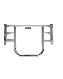 AllExtreme EXAFLGC Heavy Duty Metal Stainless Steel Air Fly Leg Guard Front Bike Safety Crash Bar Compatible for BS3 & BS4 Model Bullet 350cc & 500cc (Chrome)