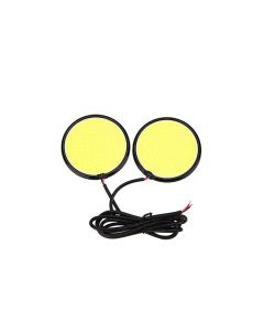 AllExtreme EXWFWI2 Super Bright 3.26 Inch diameter Round COB LED Switchback Daytime Running Lights Waterproof Signal Lights Without Indicator For Car Trucks Motorcycles Boats (26W, White, Pack of 2)