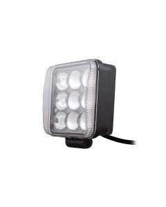 Allextreme EX9LFL1 Universal 9 LED Square Fog Light Flood Auxiliary Lamp for All Bikes Motorcycle Cars and SUV (27W, White Light, 1 PC)