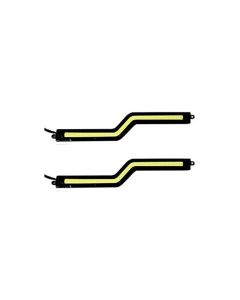 AllExtreme EXDRLZ2 White Zigzag Shape Car Daytime Running Light for All Cars (Set of 2)