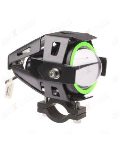 Allextreme EXU7RG1 U7 CREE LED Motorcycle Headlight/Spotlight with Angel and Devil Eyes - White/Red (Devil Eyes) / Green Ring (Angel Eye) (Pack Of 1)