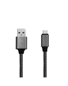 Allextreme Type C Nylon USB Data Cable with 2A Super Fast Charging and Data Transfer Speed for Oneplus (3.2 Feet, Silver)