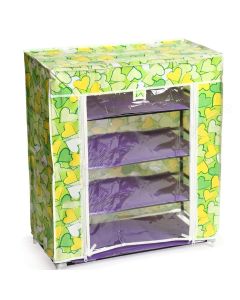 Allextreme Portable Folding 4 Layer and 5 Layer Tier Shoe Rack with Wardrobe Cover (Two Racks) Colors As Per Stock