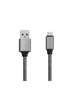 Allextreme Type C Nylon USB Data Cable with 2A Super Fast Charging and Data Transfer Speed for OnePlus (3.2 Feet, Black)