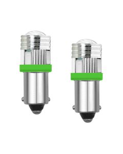 Allextreme EXBA9SG7 BA9S LED Parking Light Super Bright 6 SMD Interior Pilot License Plate Dome Indicator Lamp Bulb for Car Bike and Motorcycle (2W, Green, 2 PCS)