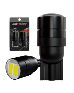 Allextreme EXT104BL Universal T10 LED Parking Light Super Bright Interior Pilot License Plate Dome Indicator Lamp Bulb for Car Bike and Motorcycle (1W, Black, 2 PCS)