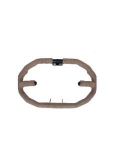 AllExtreme EXHLGR Heavy Duty Metal Leg Guard Front Bike Safety Crash Bar with Wrapped Brown Rope Compatible with BS3 and BS4 Model 350cc and 500cc