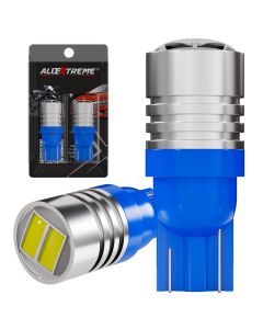 Allextreme EXV10CI 2 PcS Universal T10 LED Parking Light Ceramic 1W Super Bright Interior Pilot License Plate Dome Indicator Lamp Bulb for Car Bike and Motorcycle (Blue)