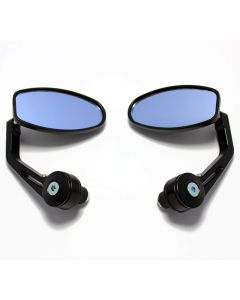 AllExtreme EXBHMB1 Universal 7/8 Inch Handlebar Motorcycle Rear View Side Mirrors Set Compatible for Bullet Classic Electra Standard 350cc & 500cc (Black, 2 PCS)