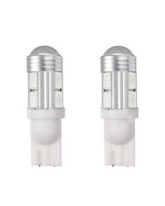 Allextreme EXT10W4 Universal T10 LED Parking Light 6 SMD Super Bright Interior Pilot License Plate Dome Indicator Lamp Bulb for Car Bike and Motorcycle (0.7W, White, 2 PCS)