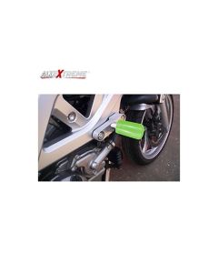 AllExtreme EXFRP2N Universal Bike Foot Rest Heavy Duty Left & Right Engine Guard Mounts Footrest Compatible for Royal Enfield Bullet Harley Davidson Kawasaki Yamaha (Green)