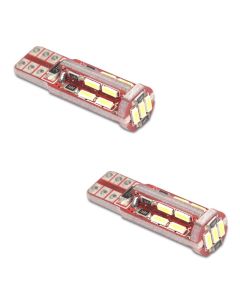 Allextreme EXT10WL Universal T10 LED Parking Light 19 SMD Super Bright Interior Pilot License Plate Dome Indicator Lamp Bulb for Car Bike and Motorcycle (5W, White, 2 PCS)