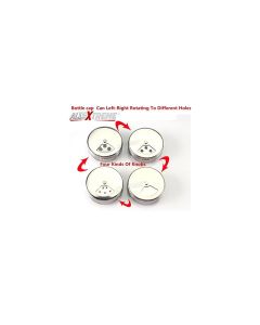Allextreme AESSC001 12 Pcs Round Stainless Steel Spice Containers with Shaker Lids and 4 Different Knobs for Dining Table, Kitchen Counters and Racks