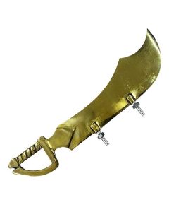 AllExtreme EXREBFM Front Mudguard Khukhri Fender Plate Brass Metal Decorative for Motorcycle Accessory