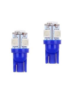 Allextreme EXT10B2P LED Parking Light Super Bright 5 SMD Car Interior License Plate Wedge Dome Trunk Dashboard Bulb for Car Bike and Motorcycle (0.6W, Blue, 2 PCS)